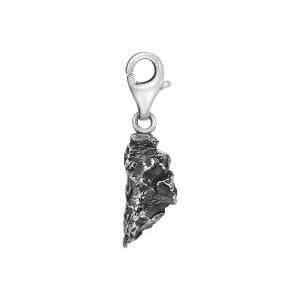 Sterling Silver Meteorite Unique Charm D