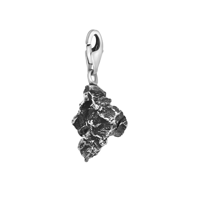 Sterling Silver Meteorite Unique Charm D