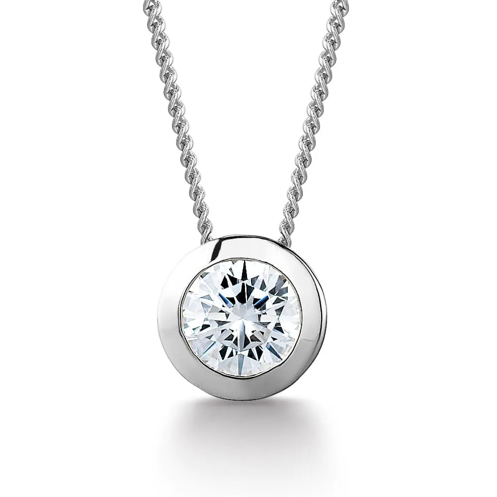 Surrounded Solitaire Pendant
