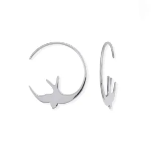 Swallow Cutout Hoop Earrings