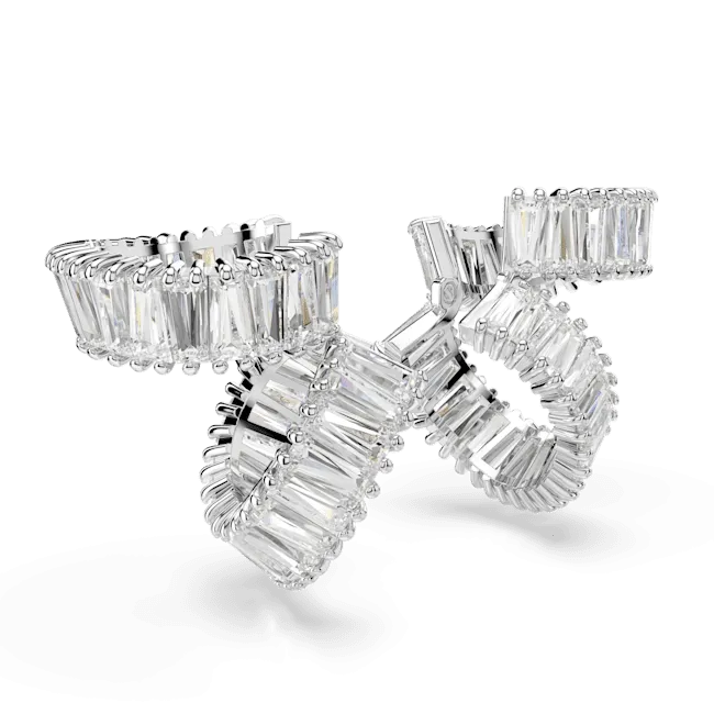 Swarovski Ariana Grande x Ear Cuffs Baguette cut White Rhodium plated