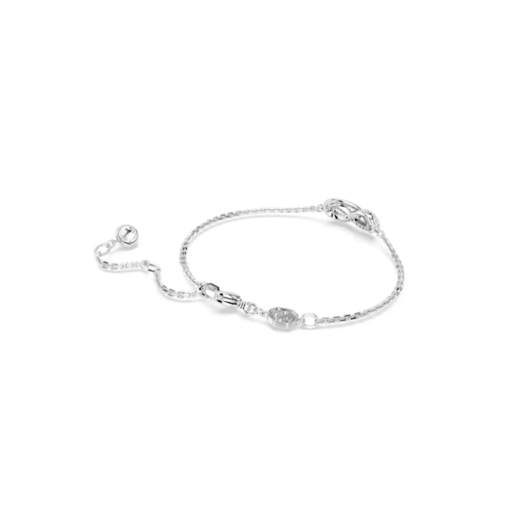Swarovski Hyperbola Bracelet Infinity, White, Rhodium plated, Medium