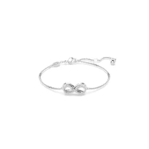 Swarovski Hyperbola Bracelet Infinity, White, Rhodium plated, Medium