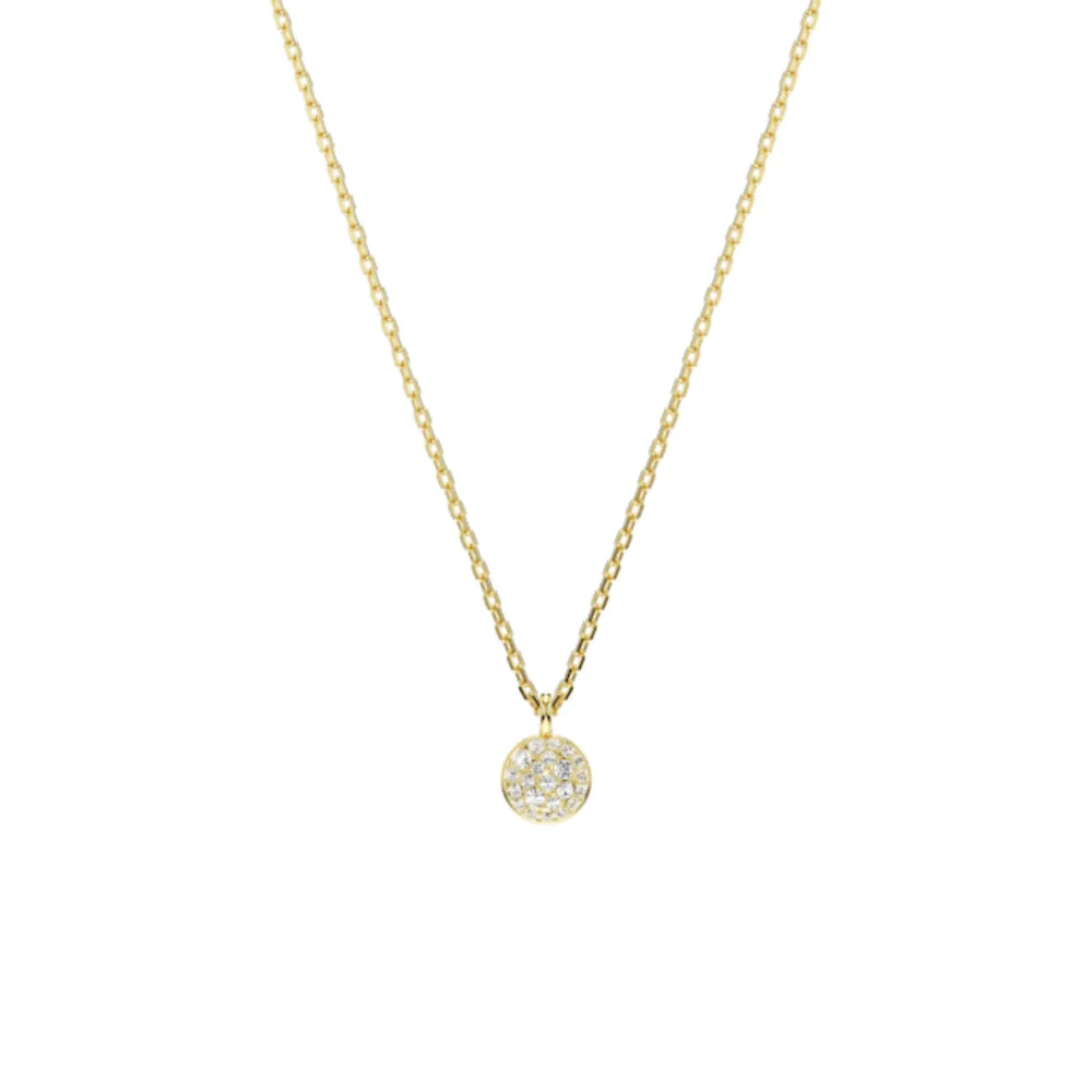 Swarovski Meteora layered pendant Necklace White, Rhodium plated