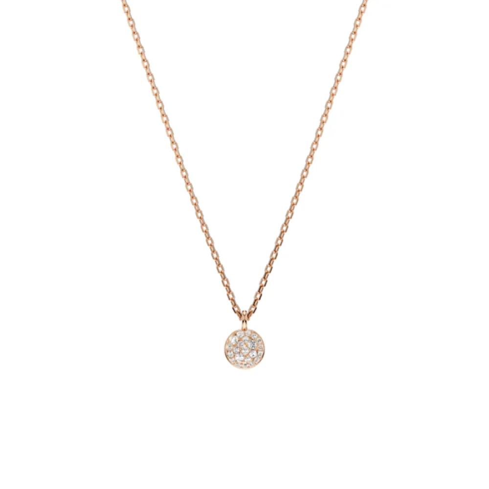 Swarovski Meteora layered pendant Necklace White, Rhodium plated