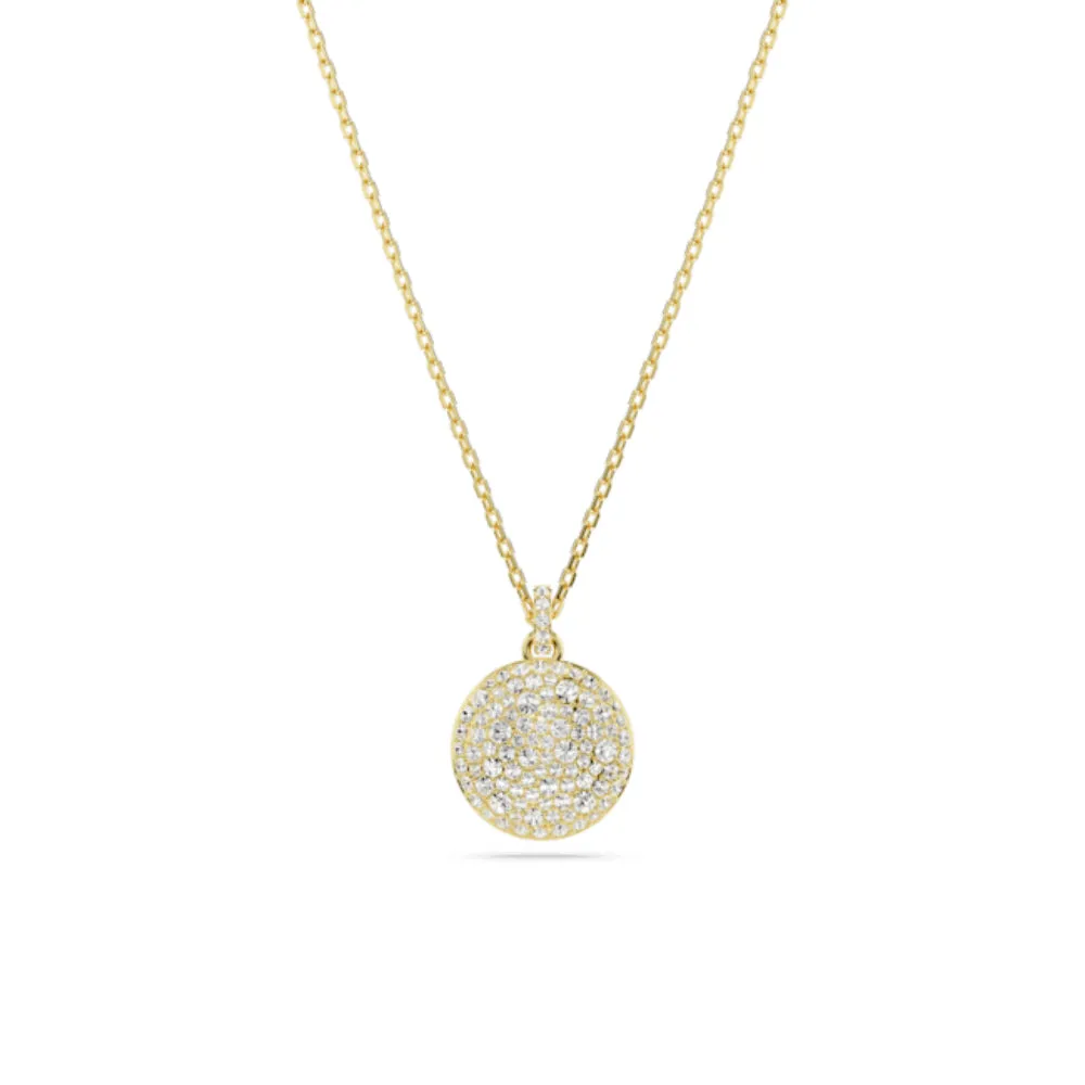 Swarovski Meteora layered pendant Necklace White, Rhodium plated