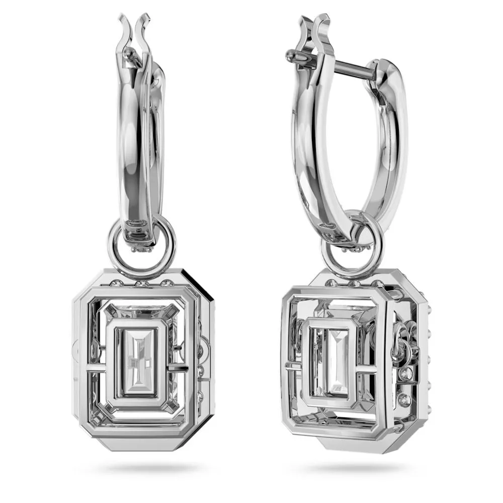 Swarovski Millenia Drop Earrings Octagon cut White Rhodium plated  ONE SIZE
