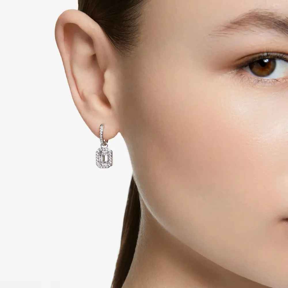 Swarovski Millenia Drop Earrings Octagon cut White Rhodium plated  ONE SIZE
