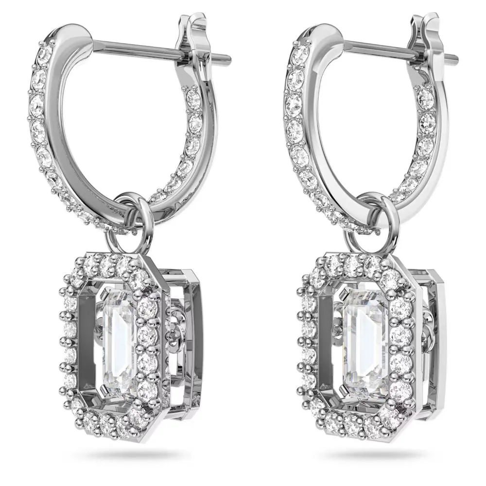 Swarovski Millenia Drop Earrings Octagon cut White Rhodium plated  ONE SIZE