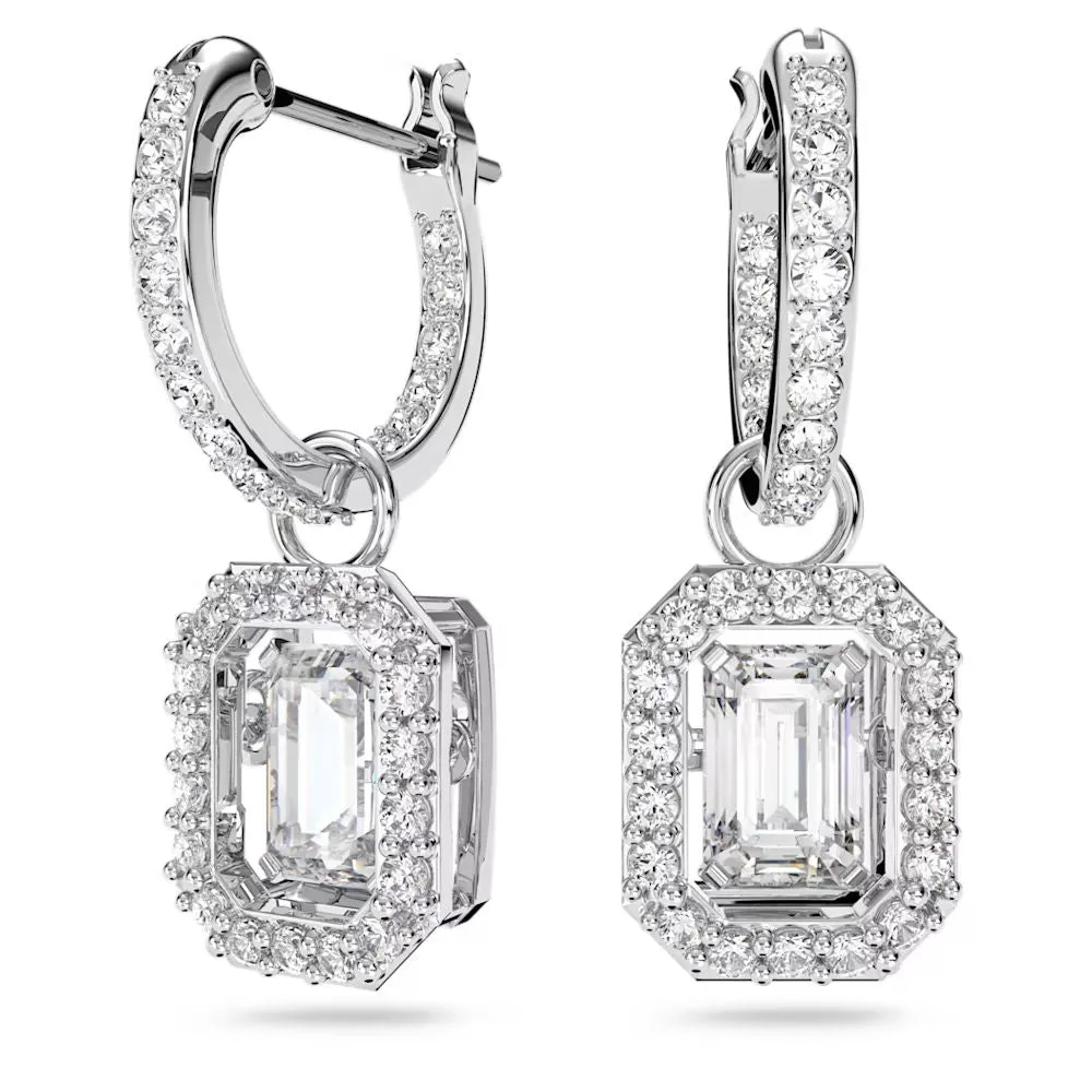 Swarovski Millenia Drop Earrings Octagon cut White Rhodium plated  ONE SIZE