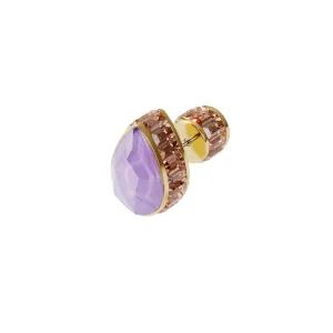 Swarovski Orbita Earring Single, Drop Cut Crystal, Multicolored, Gold-Tone Plated