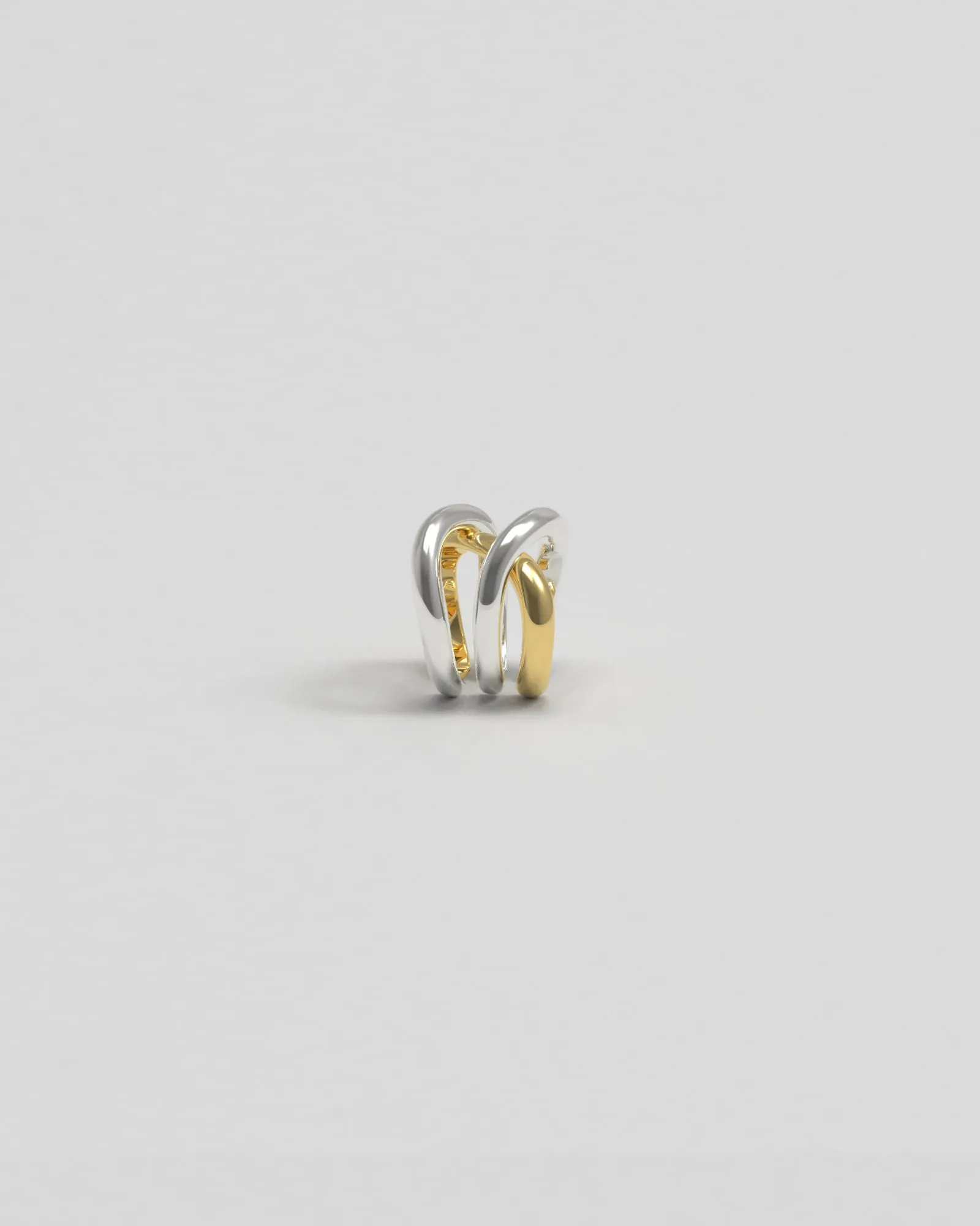 Thorn Triple Silver Ear Cuff