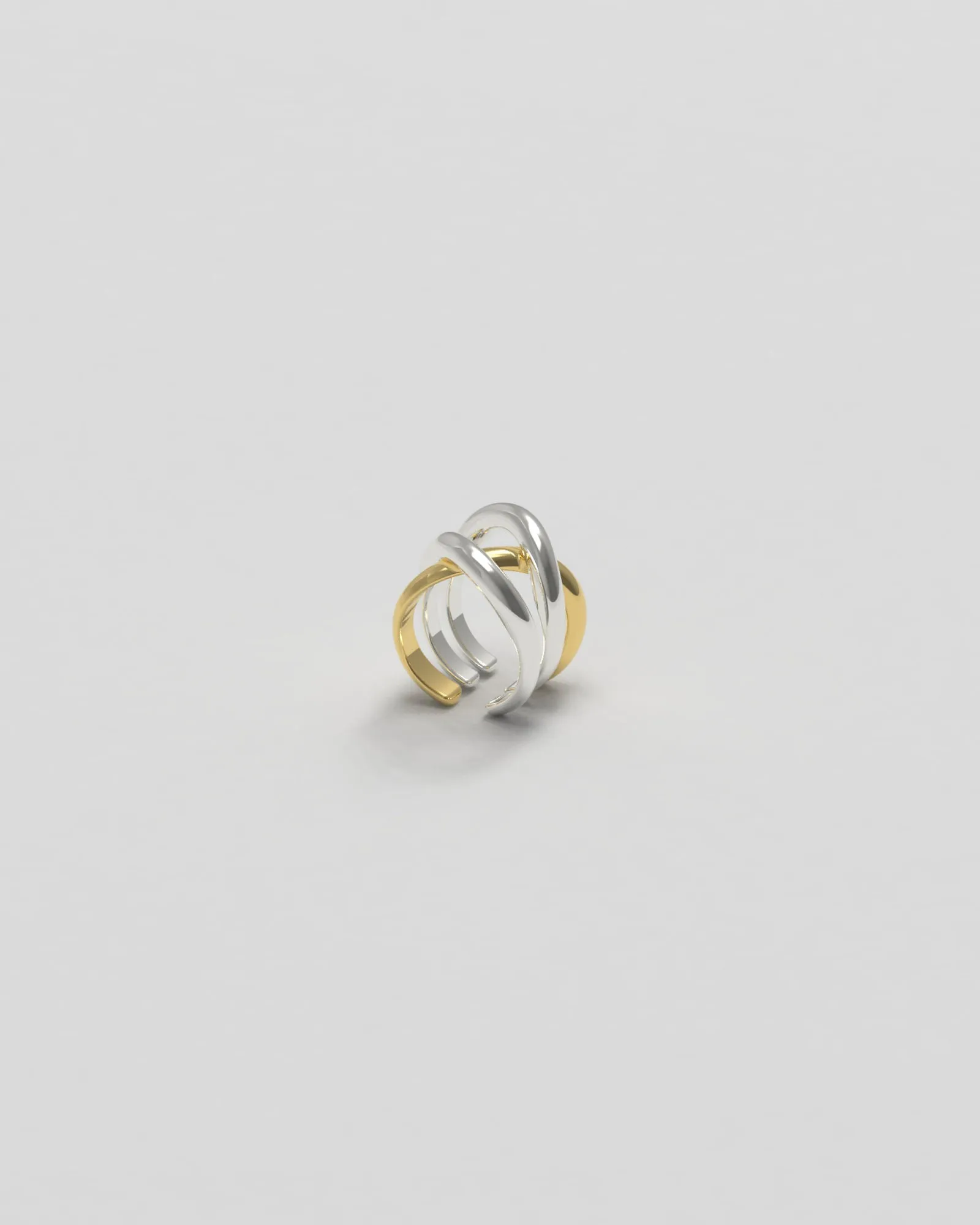 Thorn Triple Silver Ear Cuff