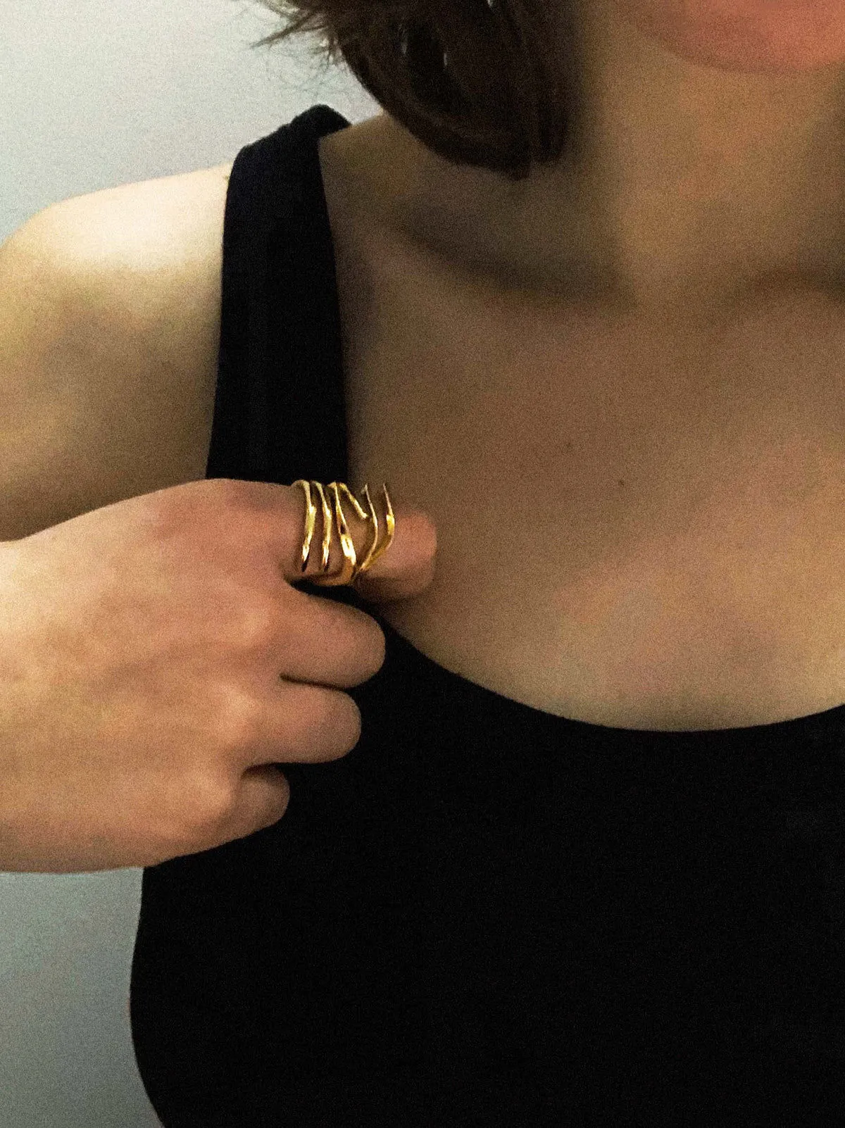 Tide 05 18K Gold Plated Ring