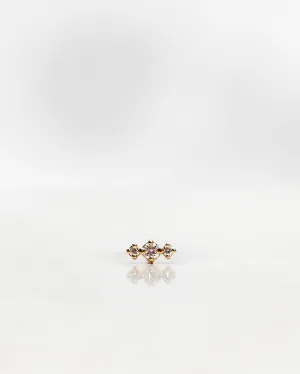 Tiny Brigitte Single 18K Gold, Whitegold or Rosegold Stud w. Diamonds