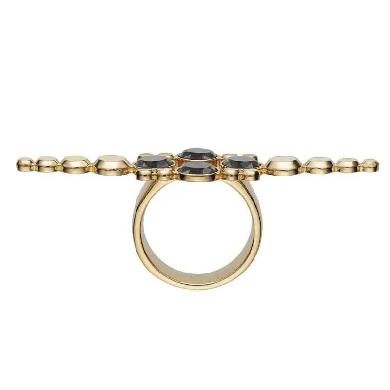 To The Land 18K Gold Ring w. Diamonds