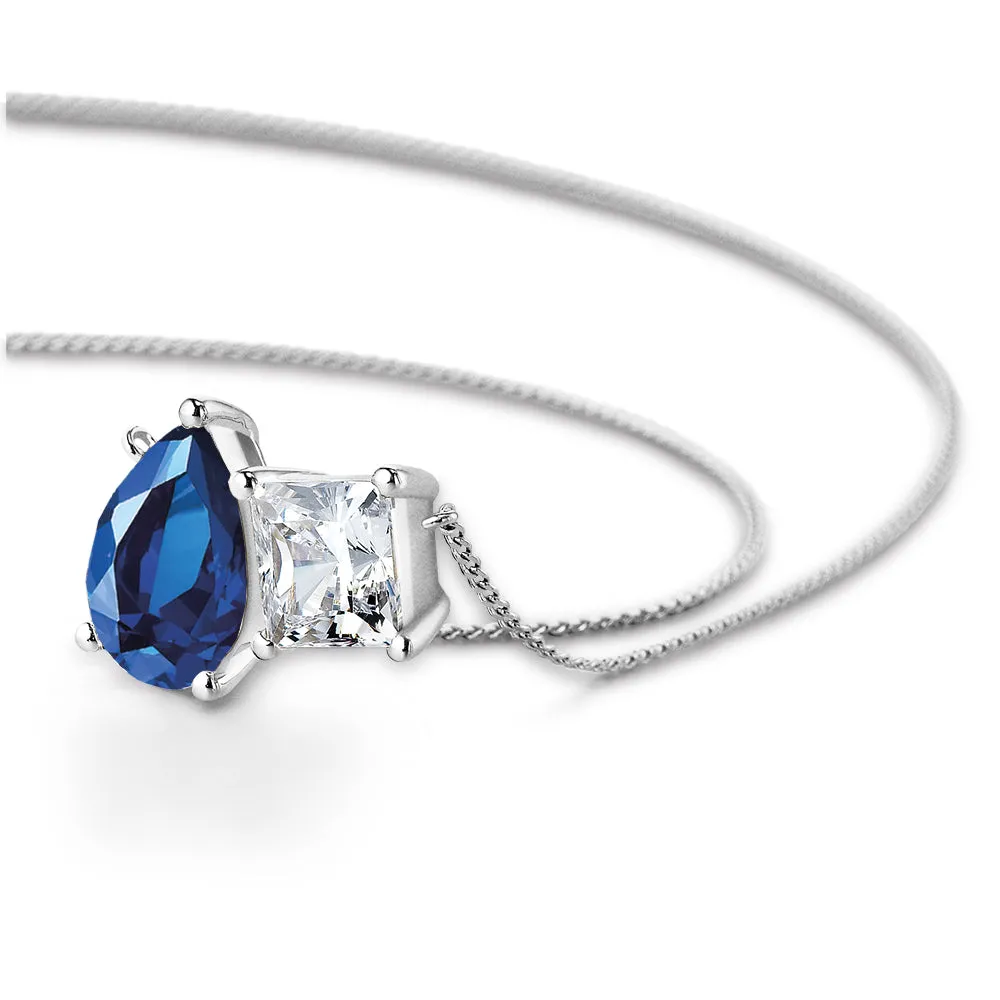 Toi et Moi Tru-Sapphire and Princess Necklace