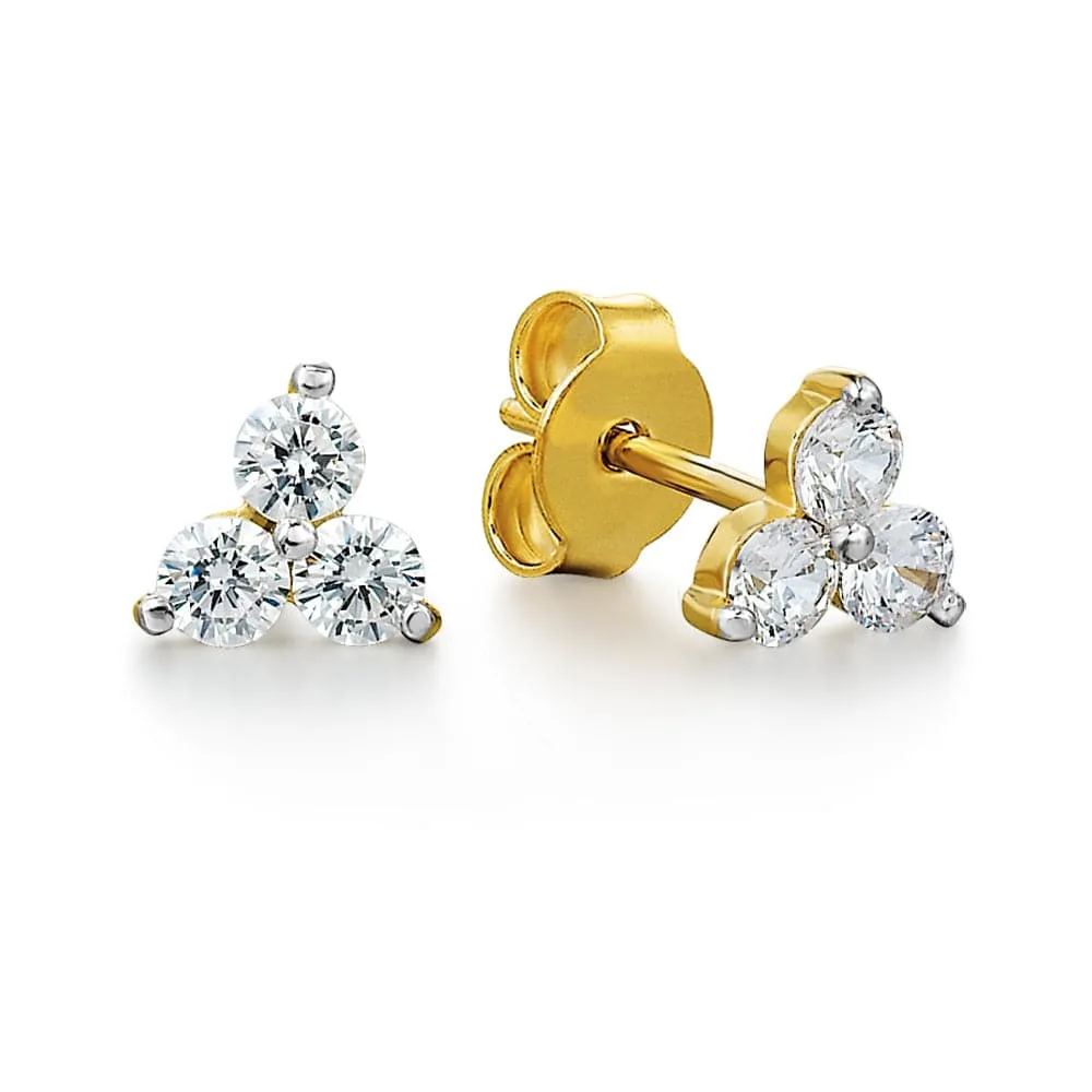 Trilogy Pyramid Earrings