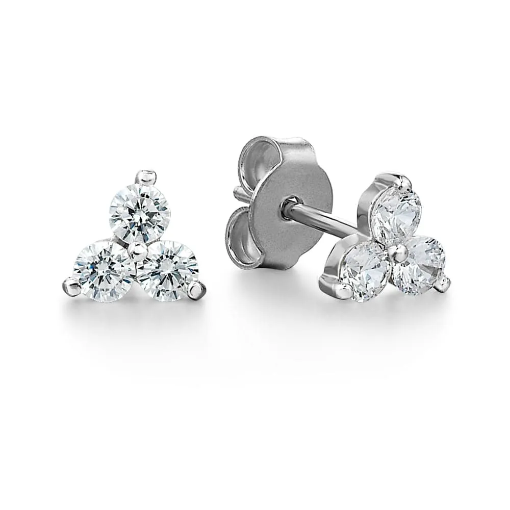Trilogy Pyramid Earrings
