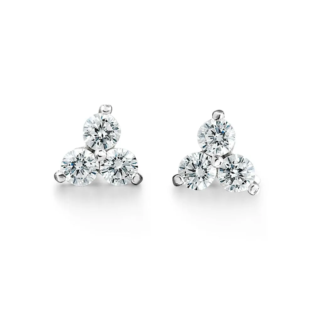 Trilogy Pyramid Earrings