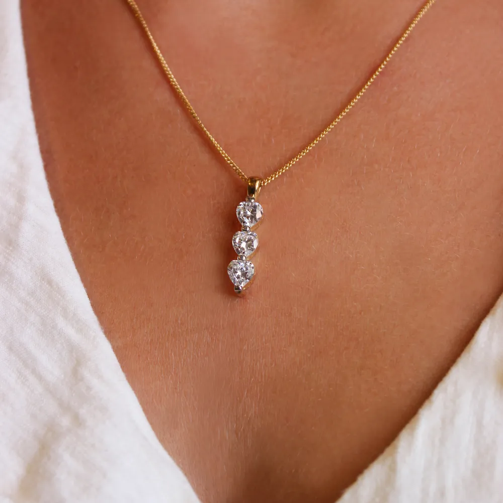 Triple Heart Cut Pendant