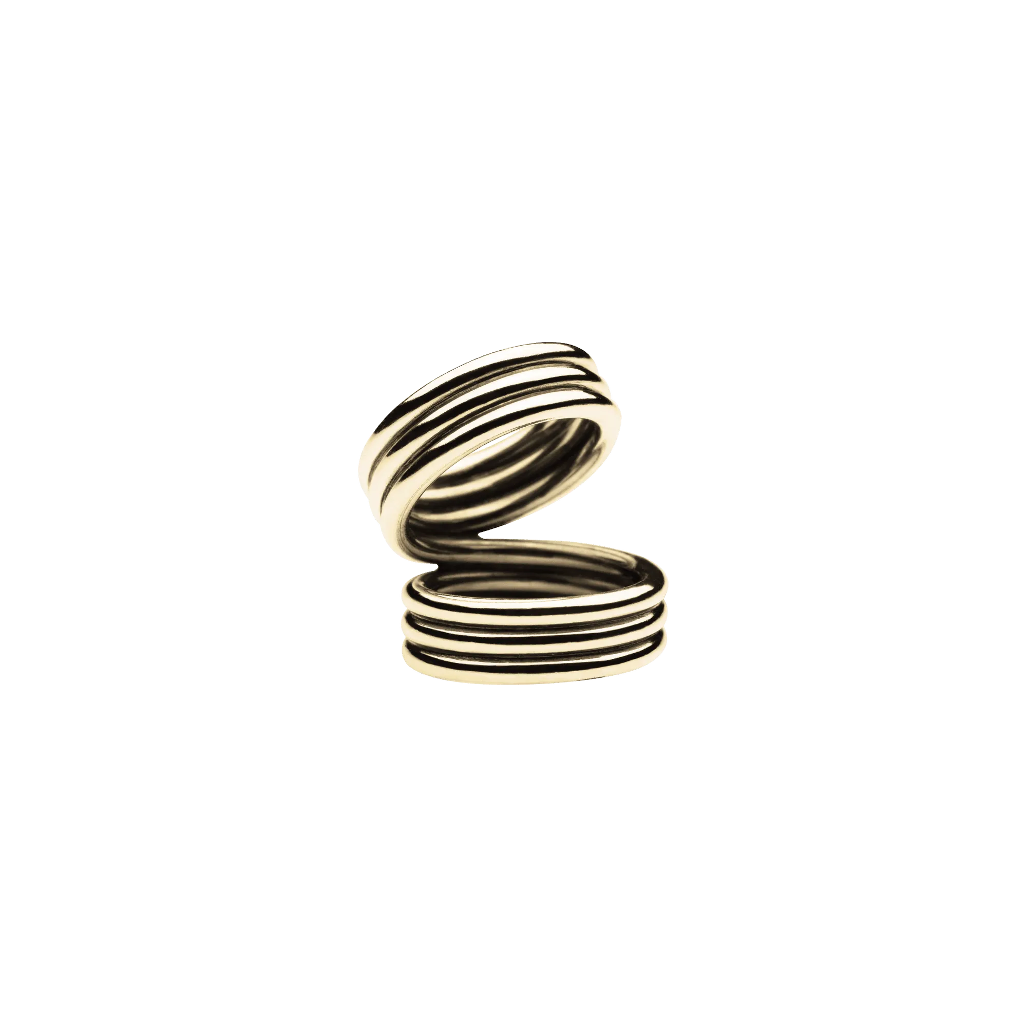 Triple Viper Ring Gold Plated