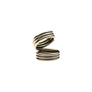 Triple Viper Ring Gold Plated