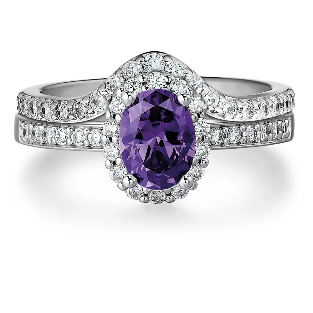Tru-Amethyst Cincature Ring Set