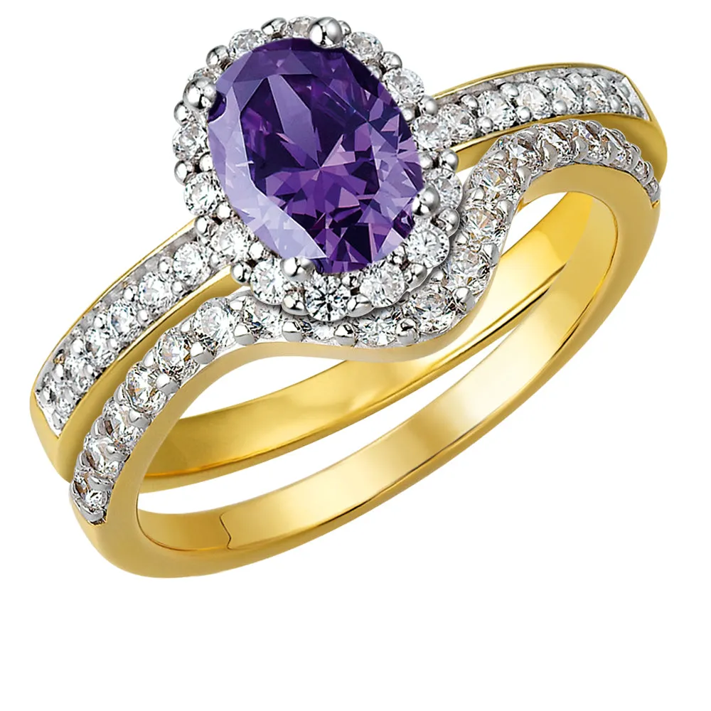 Tru-Amethyst Cincature Ring Set