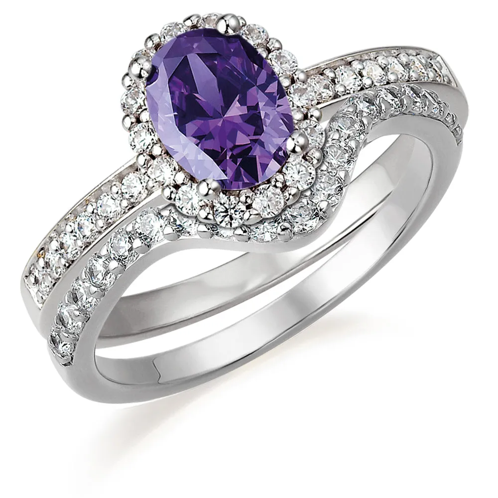 Tru-Amethyst Cincature Ring Set