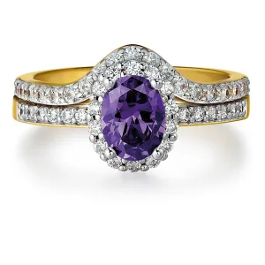 Tru-Amethyst Cincature Ring Set