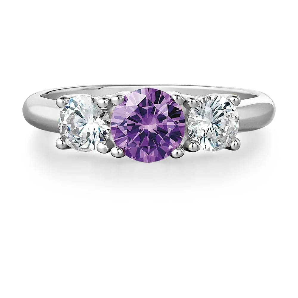 Tru-Amethyst Trilogy Ring