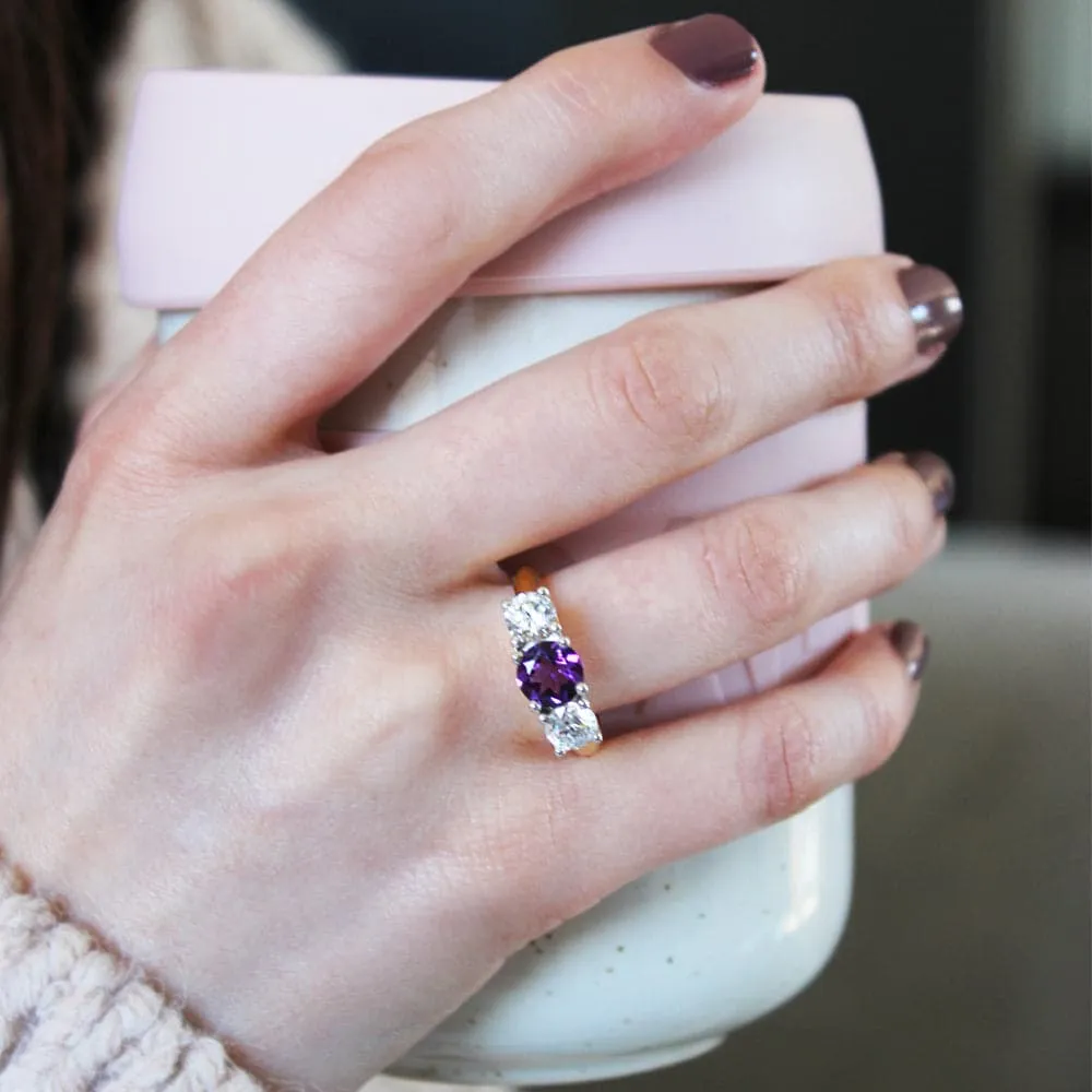 Tru-Amethyst Trilogy Ring