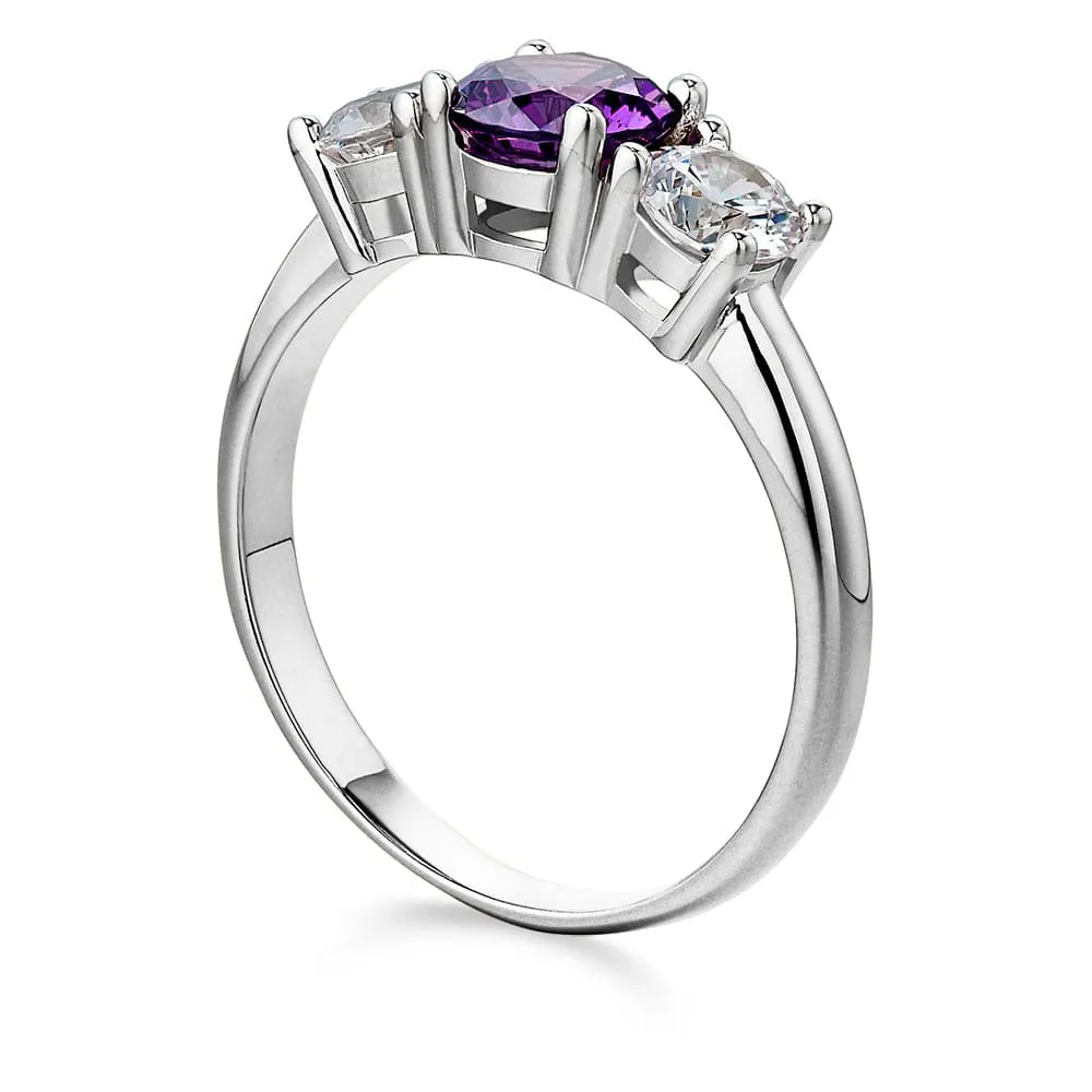 Tru-Amethyst Trilogy Ring