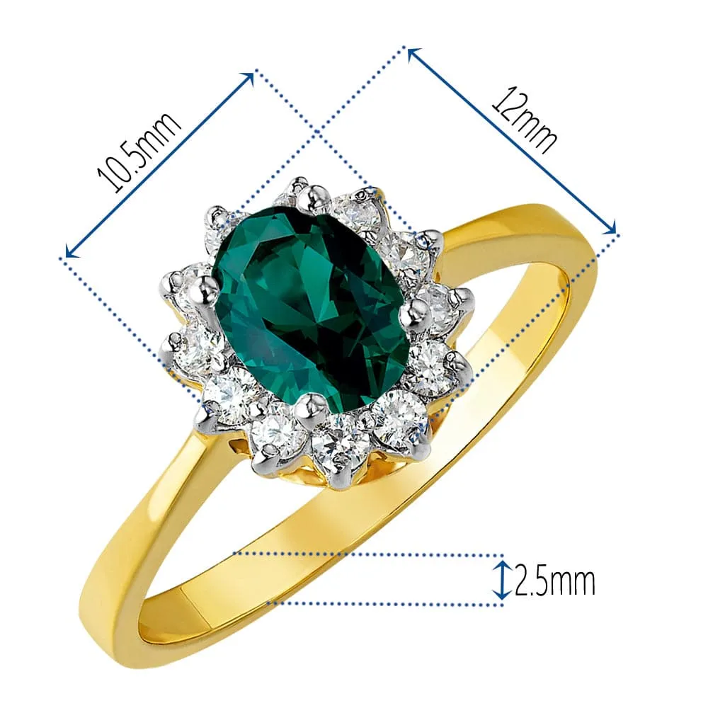 Tru-Emerald Cluster Ring