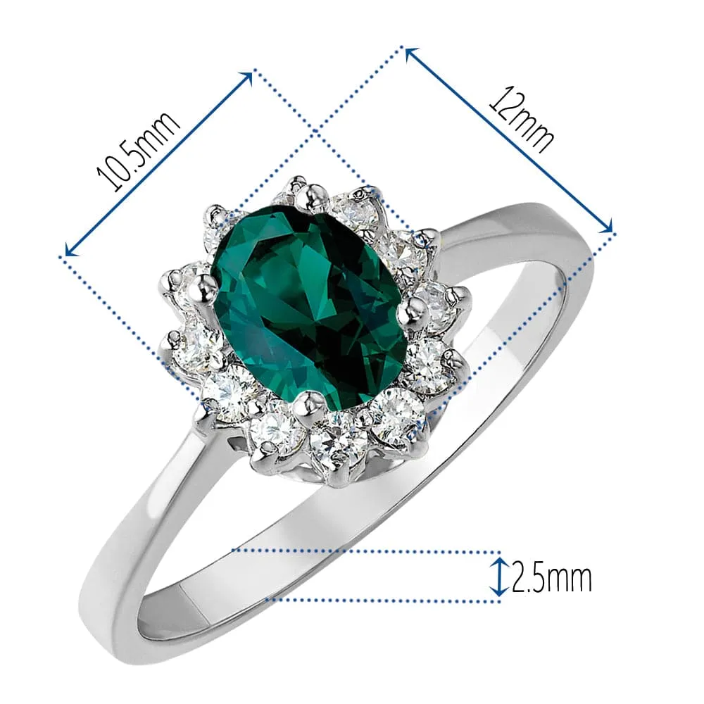 Tru-Emerald Cluster Ring