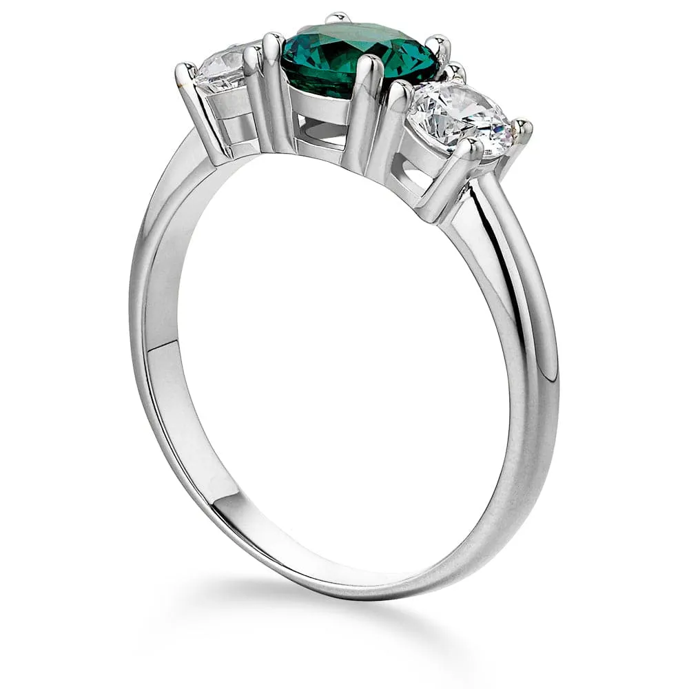 Tru-Emerald Trilogy Ring