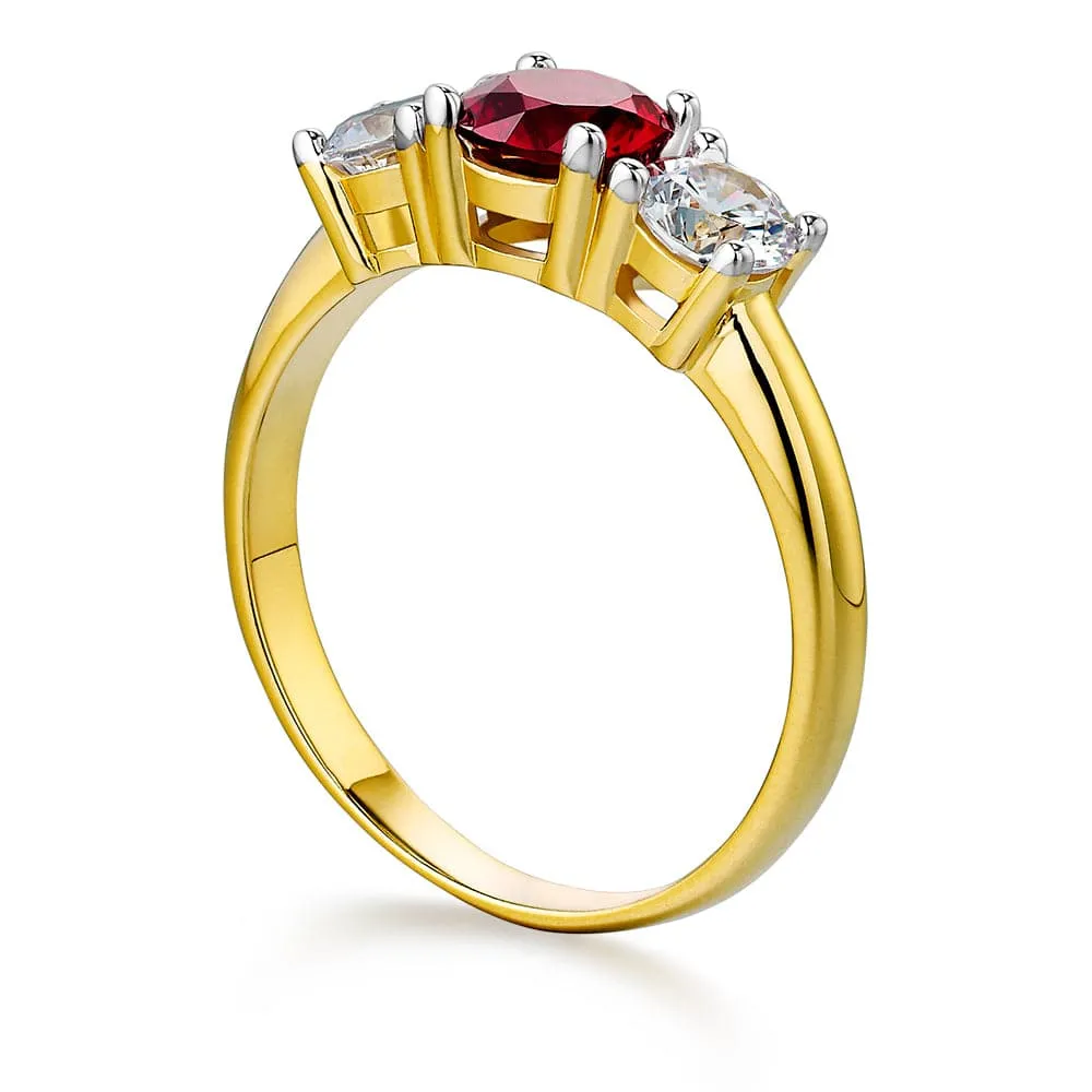 Tru-Ruby Trilogy Ring