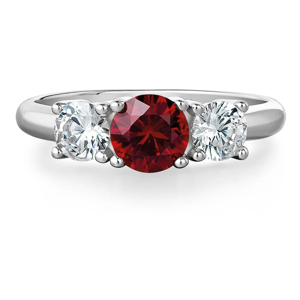 Tru-Ruby Trilogy Ring