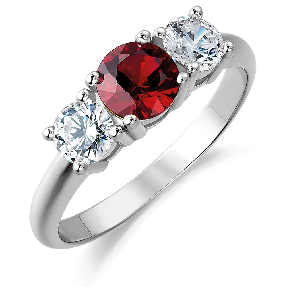 Tru-Ruby Trilogy Ring