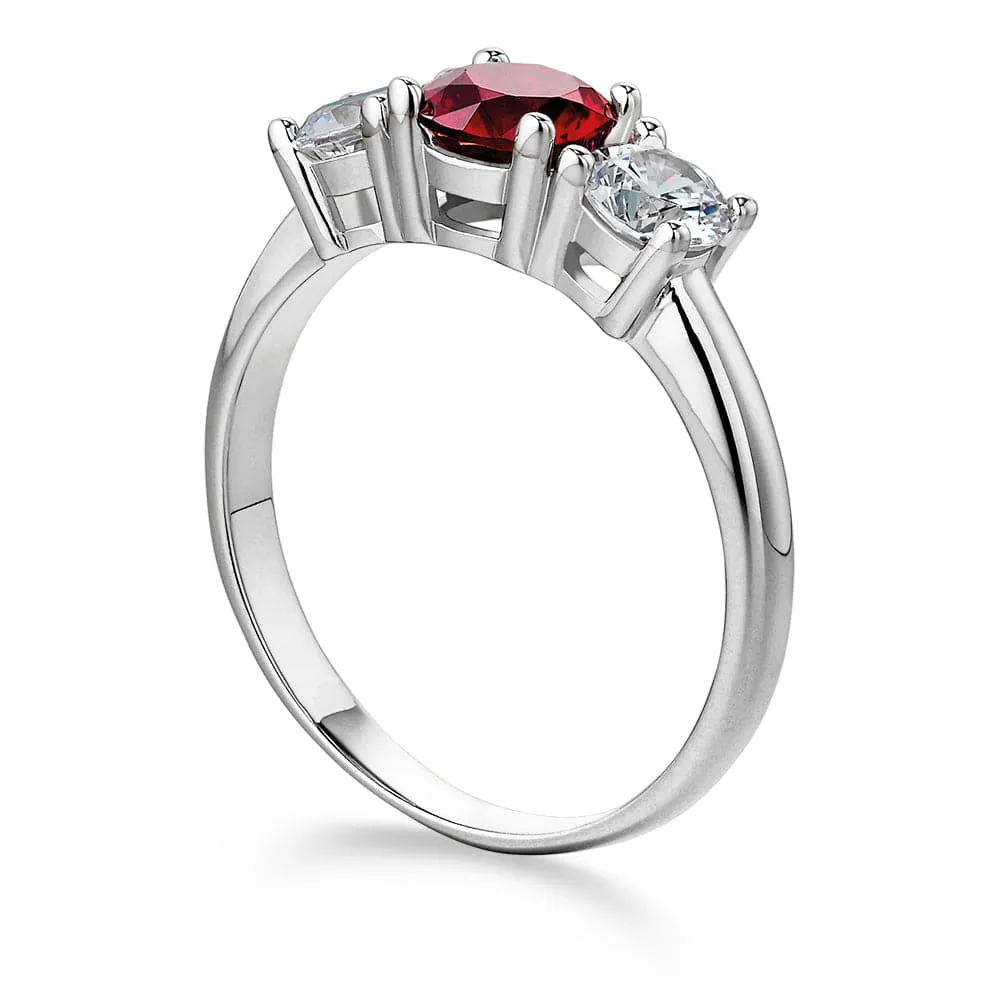 Tru-Ruby Trilogy Ring