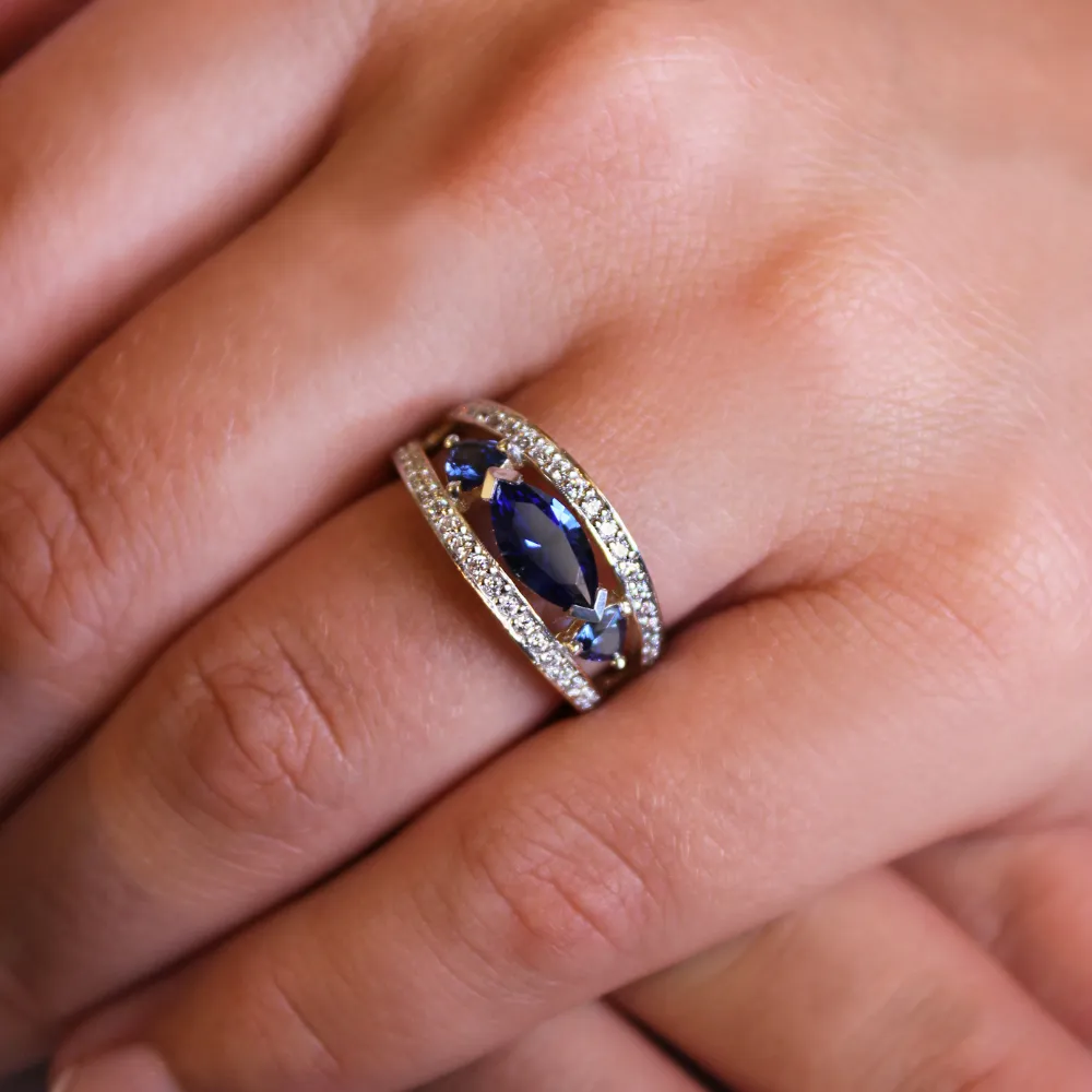 Tru-Sapphire Marquise Ring