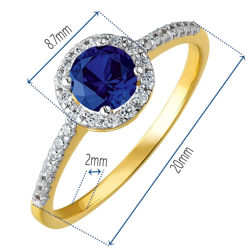 Tru-Sapphire Posh Halo Ring