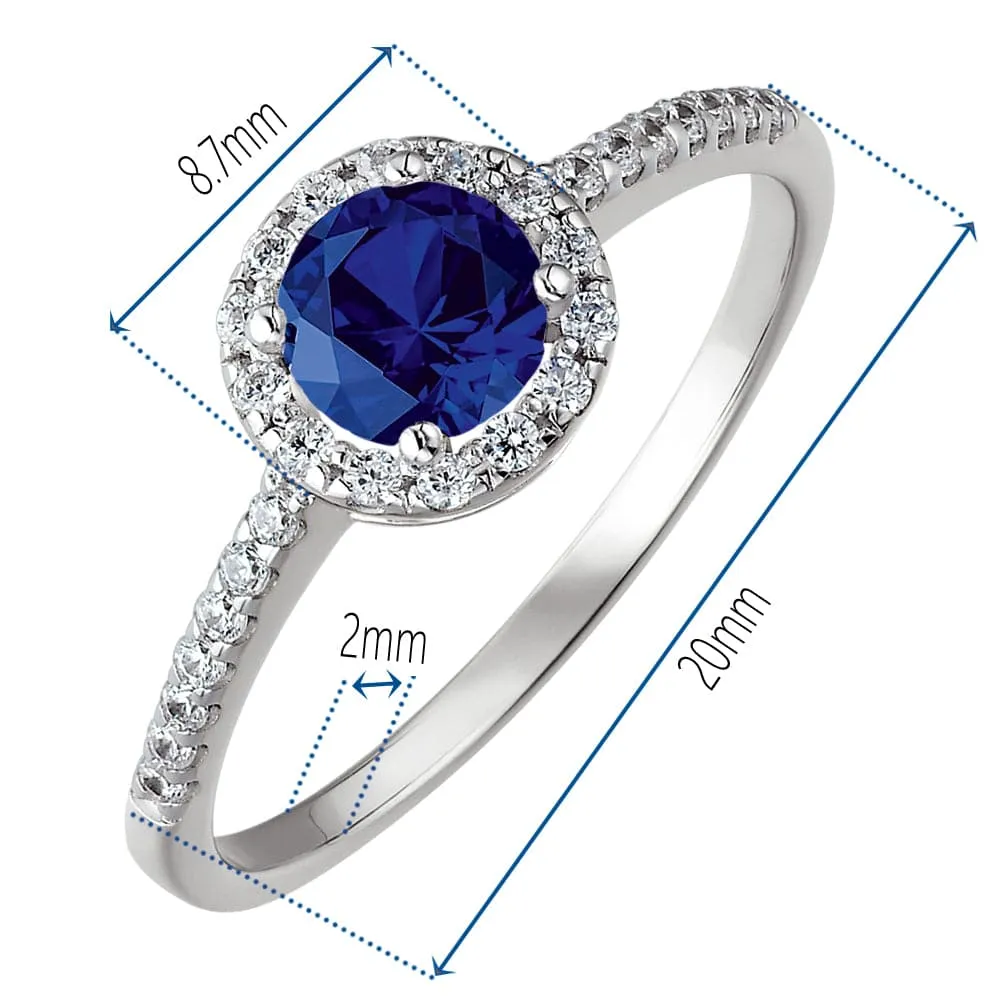 Tru-Sapphire Posh Halo Ring
