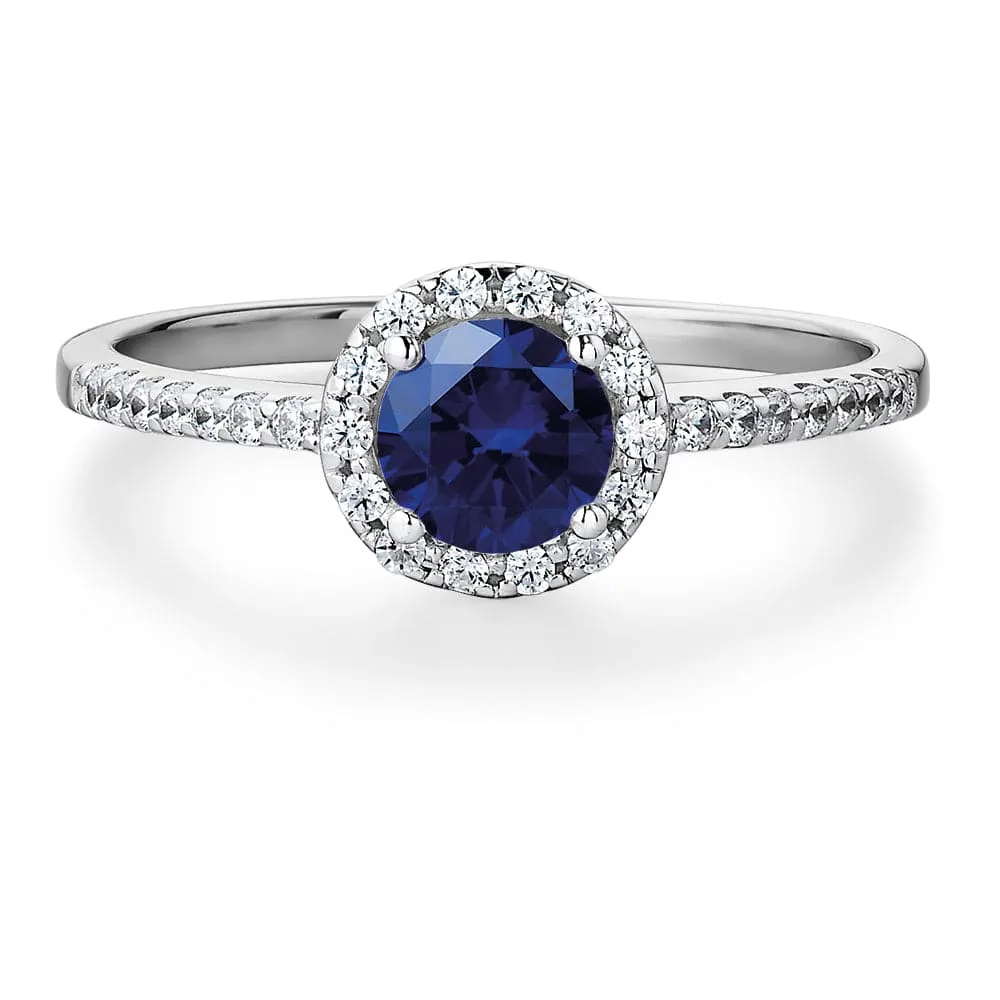 Tru-Sapphire Posh Halo Ring