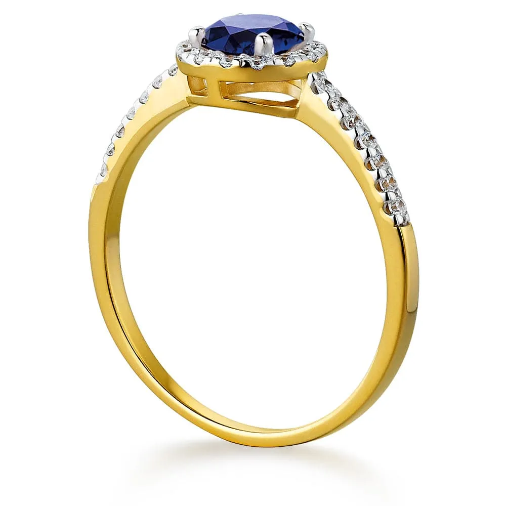Tru-Sapphire Posh Halo Ring
