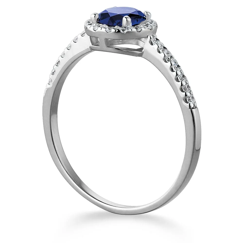 Tru-Sapphire Posh Halo Ring