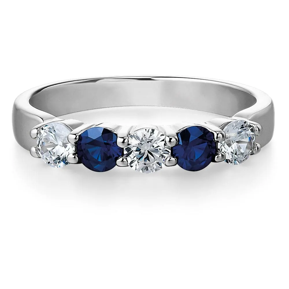 Tru-Sapphire Quintet Ring