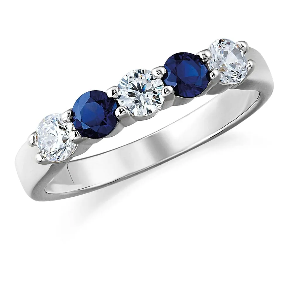 Tru-Sapphire Quintet Ring