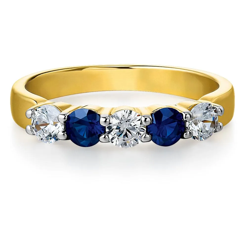 Tru-Sapphire Quintet Ring